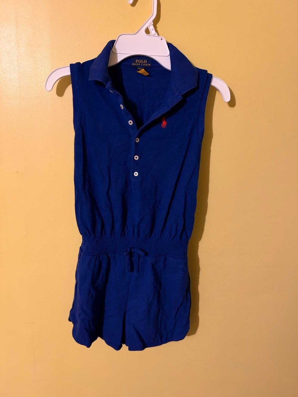 Polo Ralph Lauren Girls' Stretch Mesh Polo Romper